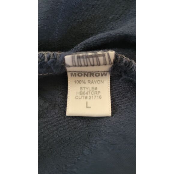 MONROW Blue Rayon Elastic Waist Jogger Pants - Picture 4 of 4